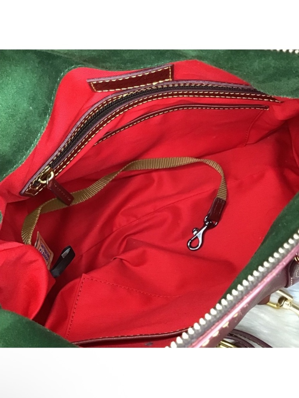 Dooney and Bourke Florentine Satchel in Bordeaux - Picture 13 of 16